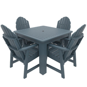 Muskoka 5pc Square Bistro Dining Set Dining Set Nantucket Blue