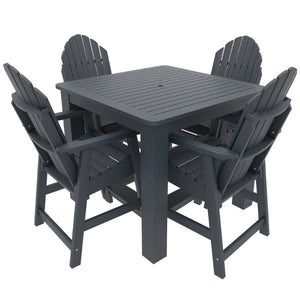 Muskoka 5pc Square Counter Bistro Dining Set Dining Set Federal Blue