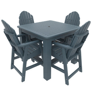 Muskoka 5pc Square Counter Bistro Dining Set Dining Set Nantucket Blue