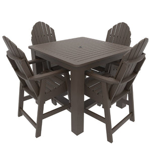 Muskoka 5pc Square Counter Bistro Dining Set Dining Set Weathered Acorn