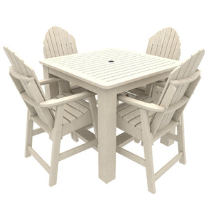 Muskoka 5pc Square Counter Bistro Dining Set Dining Set Whitewash