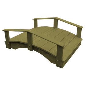 Oriental Garden Bridge Garden Bridge 3' x 4' / Linden Leaf Stain