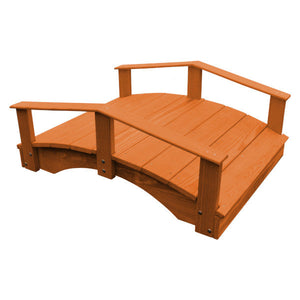 Oriental Garden Bridge Garden Bridge 3' x 4' / Redwood Stain