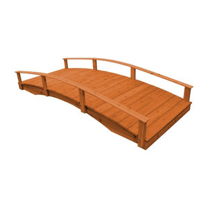 Oriental Garden Bridge Garden Bridge 4' x 10' / Cedar Stain