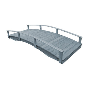 Oriental Garden Bridge Garden Bridge 4' x 10' / Gray Stain