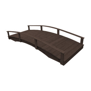 Oriental Garden Bridge Garden Bridge 4' x 10' / Walnut Stain