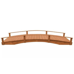 Oriental Garden Bridge Garden Bridge 4' x 12 / Cedar Stain