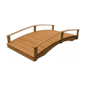 Oriental Garden Bridge Garden Bridge 4' x 8' / Oak Stain