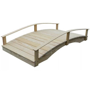 Oriental Garden Bridge Garden Bridge 4' x 8' / Unfinished