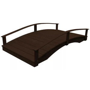 Oriental Garden Bridge Garden Bridge 4' x 8' / Walnut Stain