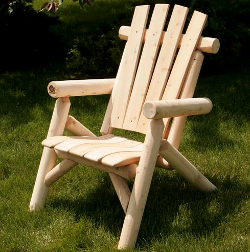 Outdoor Cedar Lawn Chair M 1500 by Moon Valley Rustic Furniture The Charming Bench Company