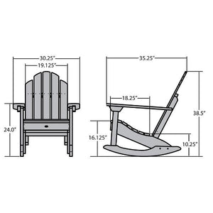 Outdoor Classic Westport Adirondack Rocking Chair Rocking Chair