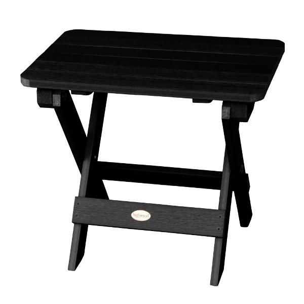 Outdoor Folding Adirondack Side Table Outdoor Table Black