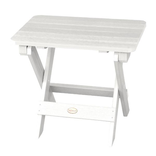 Outdoor Folding Adirondack Side Table Outdoor Table White