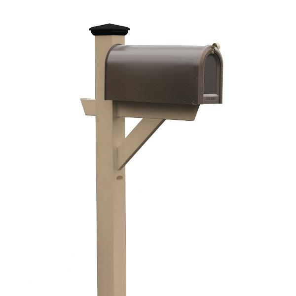 Outdoor Hazleton Mailbox Post Mailbox Post Tuscan Taupe