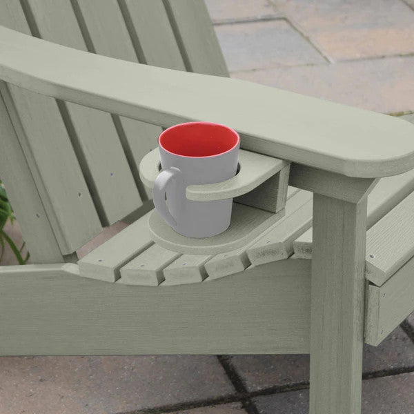 Outdoor Rectangular Counter Height Dining Table Cup Holders