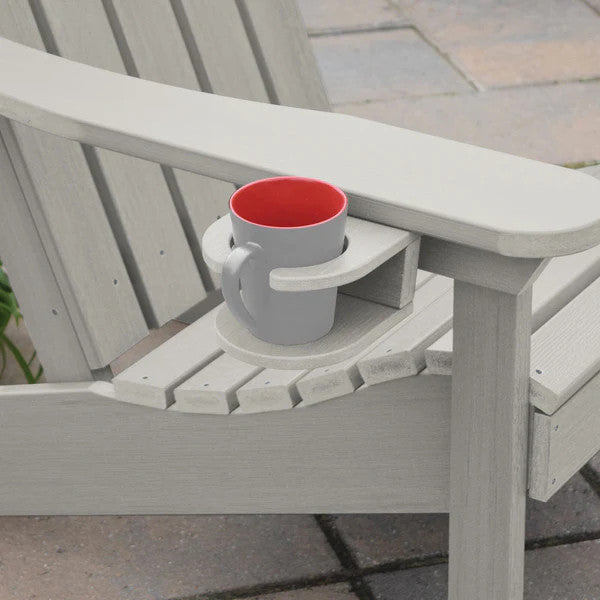 Outdoor Rectangular Counter Height Dining Table Cup Holders