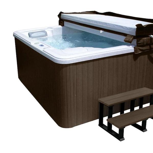 Outdoor Spa/Hot Tub Cabinet Replacement Kit Flex/Square corner Spa Tub Weathered Acorn / Flex Corner
