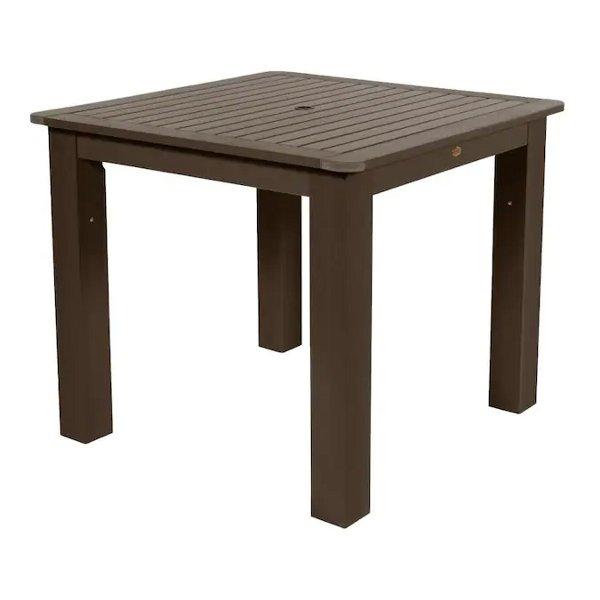 Outdoor Square Counter Dining Table Dining Table Weathered Acorn