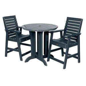 Outdoor Weatherly 3pc Round Counter Height Dining Set Dining Set