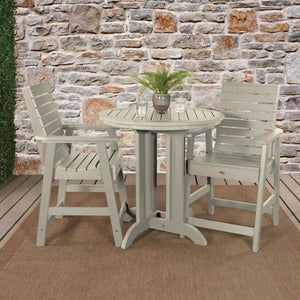 Outdoor Weatherly 3pc Round Counter Height Dining Set Dining Set