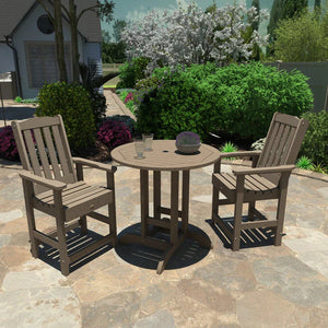 Outdoor Weatherly 3pc Round Counter Height Dining Set Dining Set