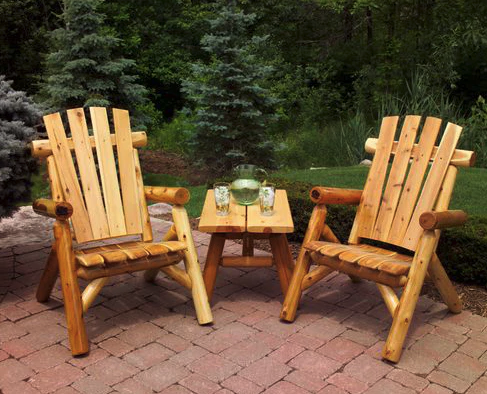 Outdoor White Cedar Lawn Chair Rocking Chair