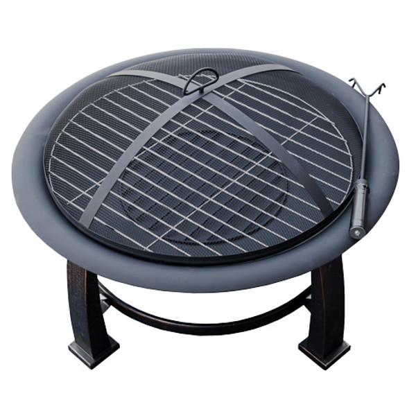 Outdoor Wood Burning Fire Pit With Cooking Grate Fire Pits