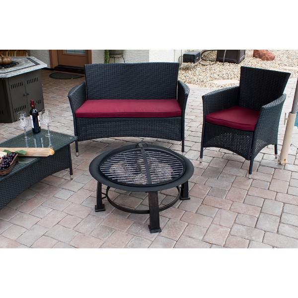 Outdoor Wood Burning Fire Pit With Cooking Grate Fire Pits