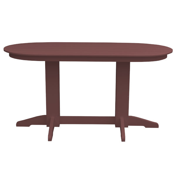 Oval Counter Table Dining Table 6ft / Cherrywood / Without Umbrella Hole