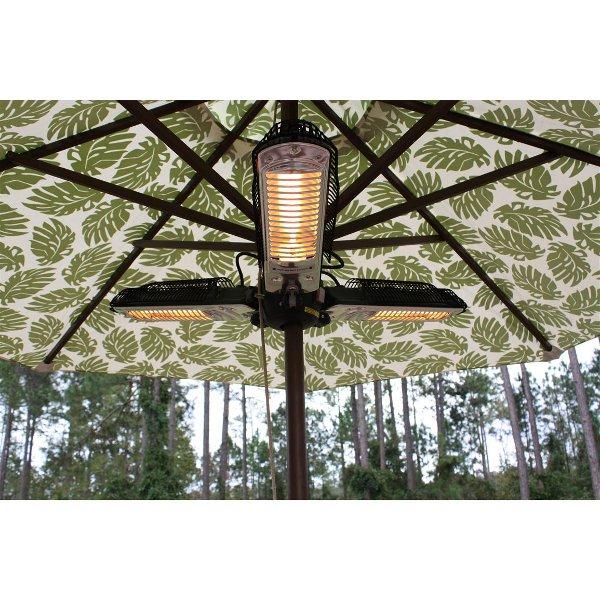 electric patio umbrella 2100W Heater with Remote Control Automatic Umbrella Patio Motorized Remote Market Umbrella