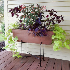 Plain Copper Flower Box Flower Box / copper window box