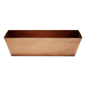 Plain Copper Flower Box Flower Box Large / copper window box