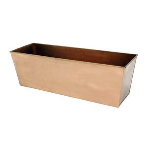 Plain Copper Flower Box Flower Box Medium / copper window box