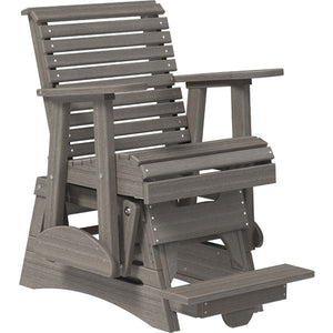 Plain Poly Balcony Glider Chair Outdoor Glider 2ft / Coastal Gray