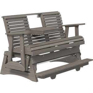 Plain Poly Balcony Glider Chair Outdoor Glider 5ft / Coastal Gray