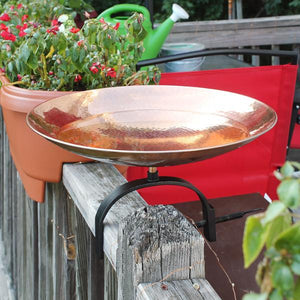 Polished Copper Birdbath Birdbath