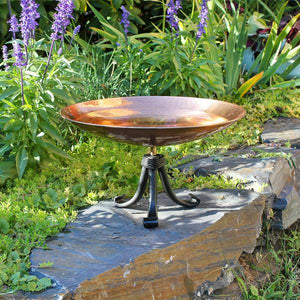 Polished Copper Birdbath Birdbath