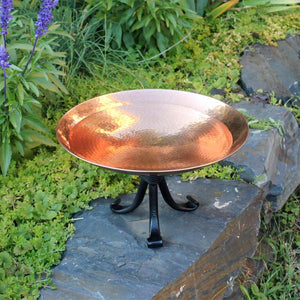 Polished Copper Birdbath Birdbath