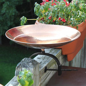 Polished Copper Birdbath Birdbath