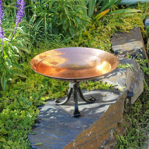 Polished Copper Birdbath Birdbath