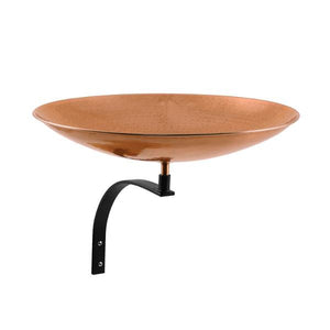 Polished Copper Birdbath Birdbath Bowl & Wall Bracket