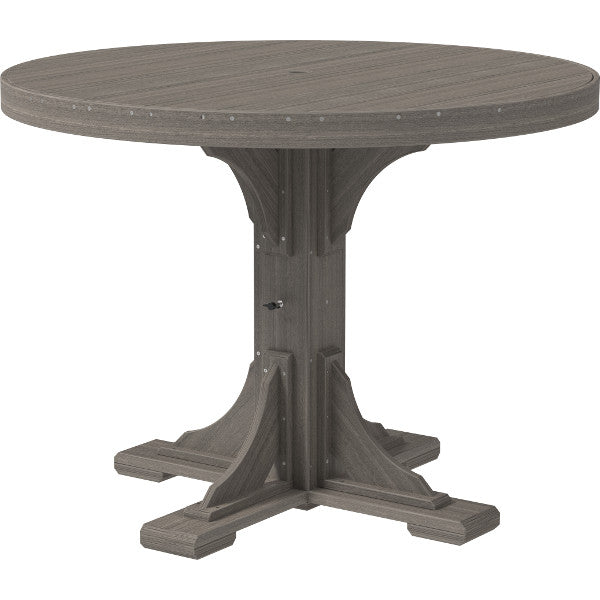 Poly 4 ft Round Table Round Table Coastal Gray / Counter Height