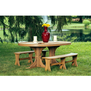 Poly 4ft x 6ft Oval Table Bar Height