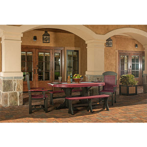 Poly 4ft x 6ft Oval Table Bar Height