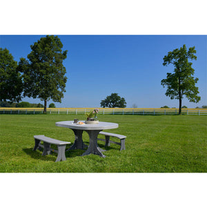 Poly 4ft x 6ft Oval Table Bar Height