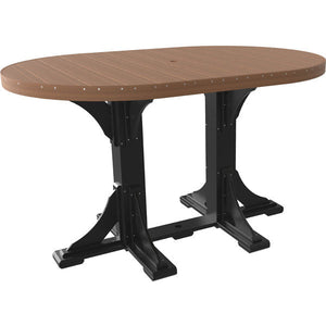 Poly 4ft x 6ft Oval Table Bar Height