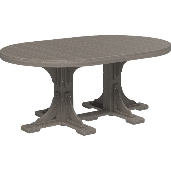 Poly 4ft x 6ft Oval Table Oval Table Coastal Gray / Dining Height