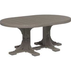 Poly 4ft x 6ft Oval Table Bar Height