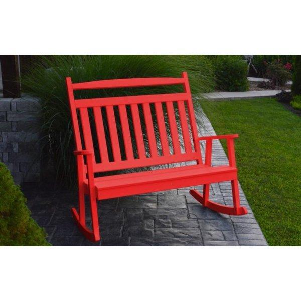 A &amp; L Furniture Poly Classic Double Rocker Bright-Red